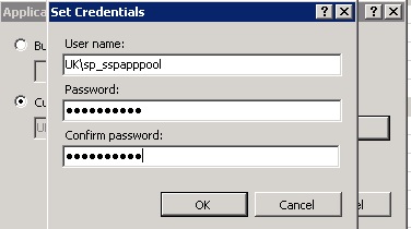 iis7.0 Application Pool Identity- Set Credentials.jpg